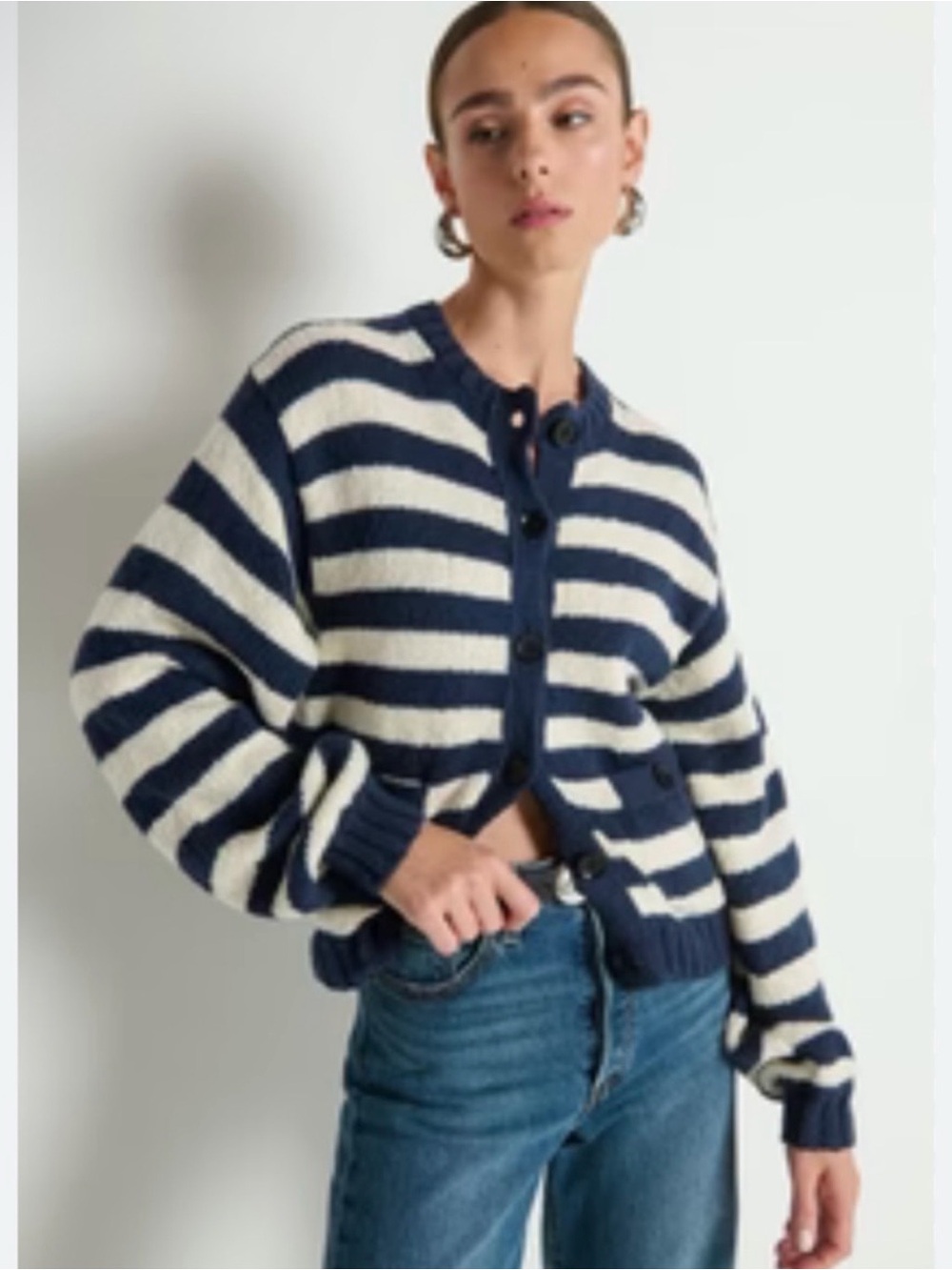 NWT Nation LA Tessa cardigan marine Button-Front Cardigan Anthropologie medium